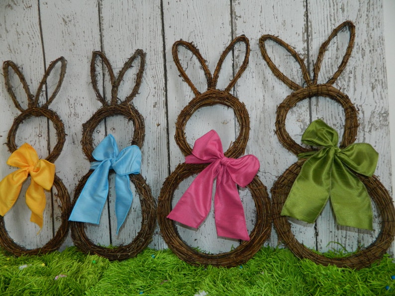Original Bunny Wreath Spring Wreath Easter Decoration Large or Mini Bunny Wreath image 5