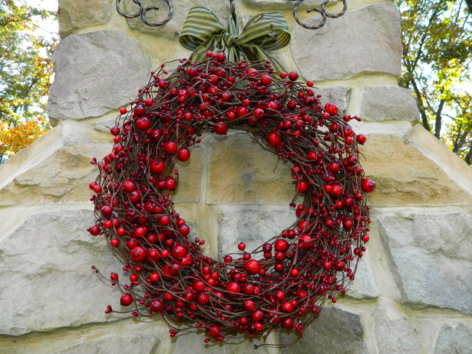 Berry Valentine Wreath Holiday Wreath Cranberry Wreath Etsy