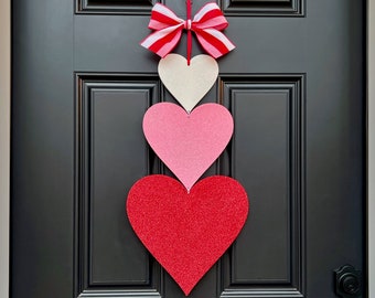 Valentine Wreath - Heart Door Hanger - Heart Wreath - Valentine Door Hanger