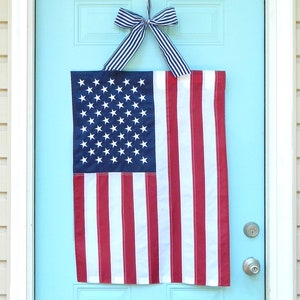 American Flag Door Decor - USA Flag Wreath - Patriotic Door Wreath