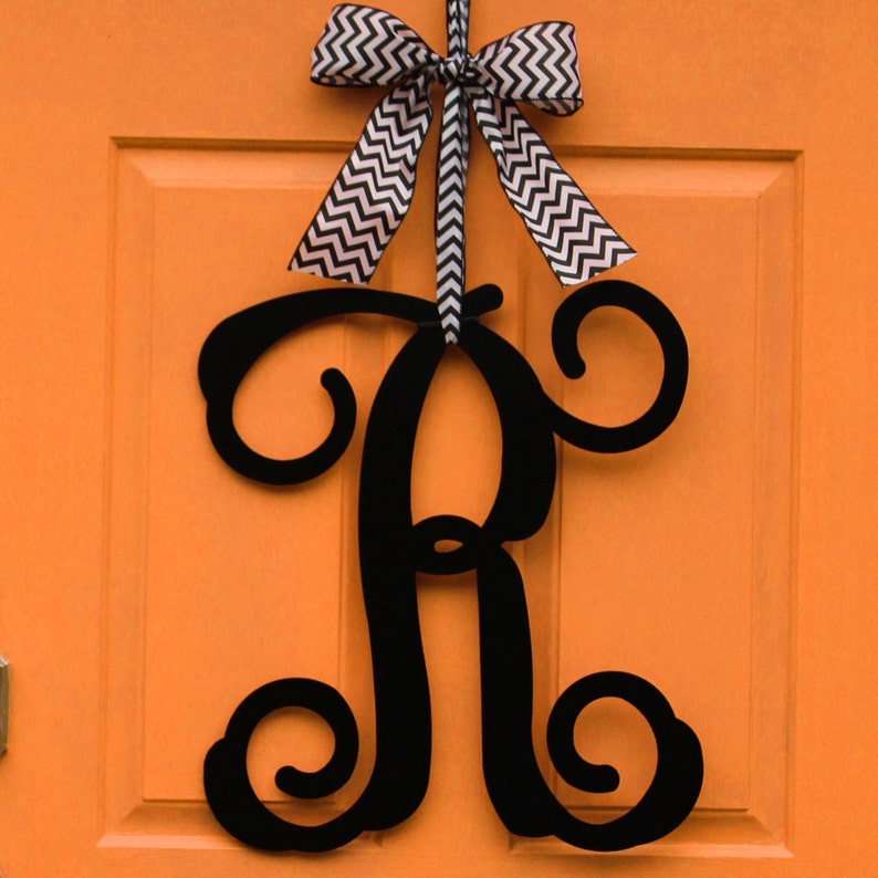 Monogram Letter Initial Letter Monogram Door Hanger Etsy