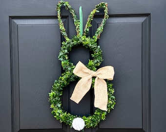Boxwood Bunny Wreath - Bunny Wreath - Easter Bunny Wreath - Easter Wreath