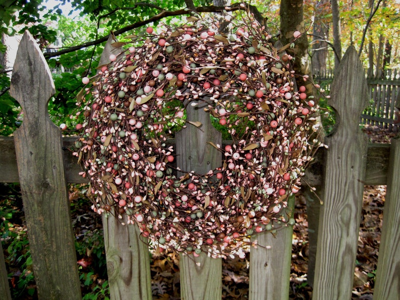 Pink Wreath Year Round Berry Wreath Year Round Wreath -Door Wreath