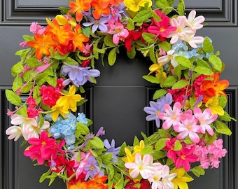 Spring Wreath - Large Floral Wreath - Floral Wreath