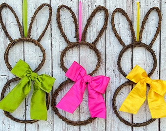 Original Bunny Wreath - Spring Wreath  - Easter Decoration - Front Door Bunny Wreath