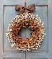 Fall Wreath - Acorn Wreath - Autumn Door Decor - Choose Bow 
