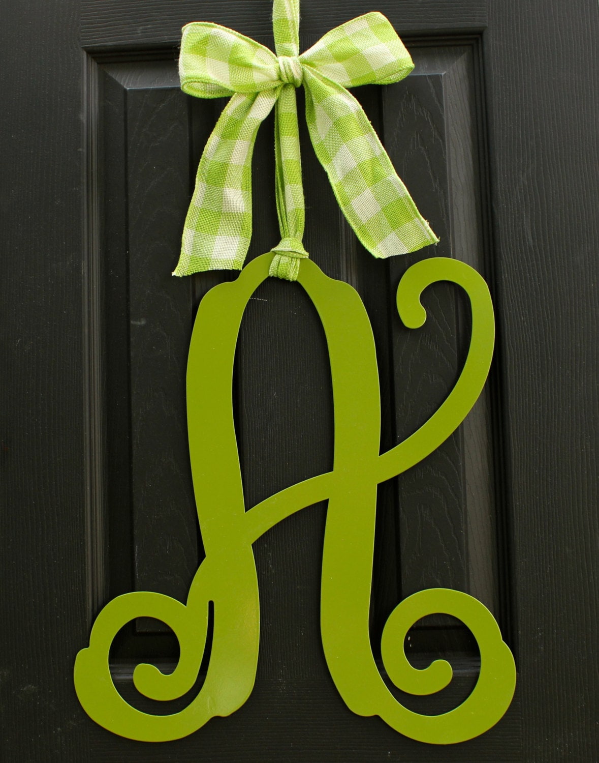 Initial Door Monogram Wreath Door Wreath Initial Monogram Etsy