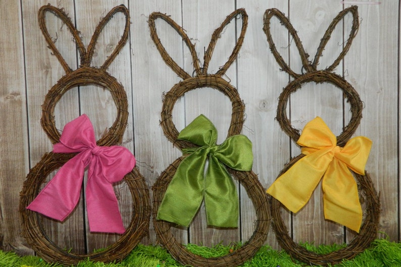 Original Bunny Wreath Spring Wreath Easter Decoration Large or Mini Bunny Wreath image 6