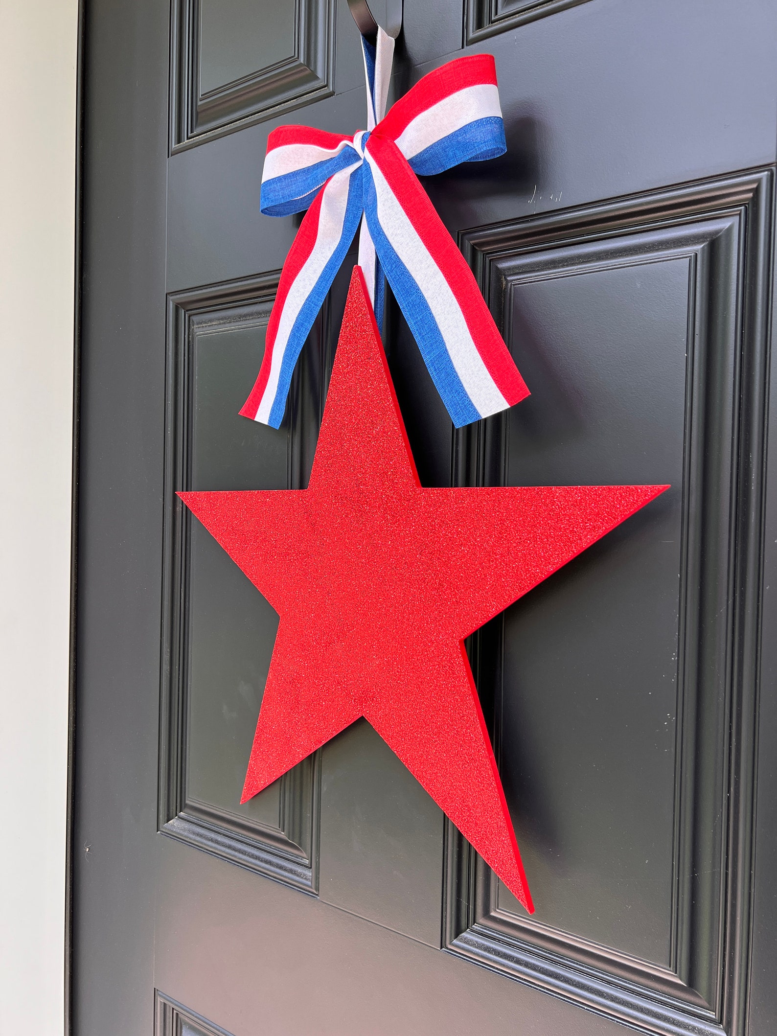 Red White and Blue Wreath Patriotic Wreath Star Wreath Etsy