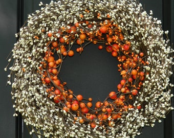 Fall Wreath - Thanksgiving Wreath - Autumn Door Decor