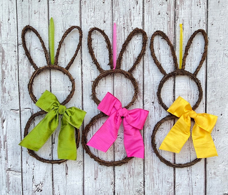 Original Bunny Wreath Spring Wreath Easter Decoration Large or Mini Bunny Wreath image 1