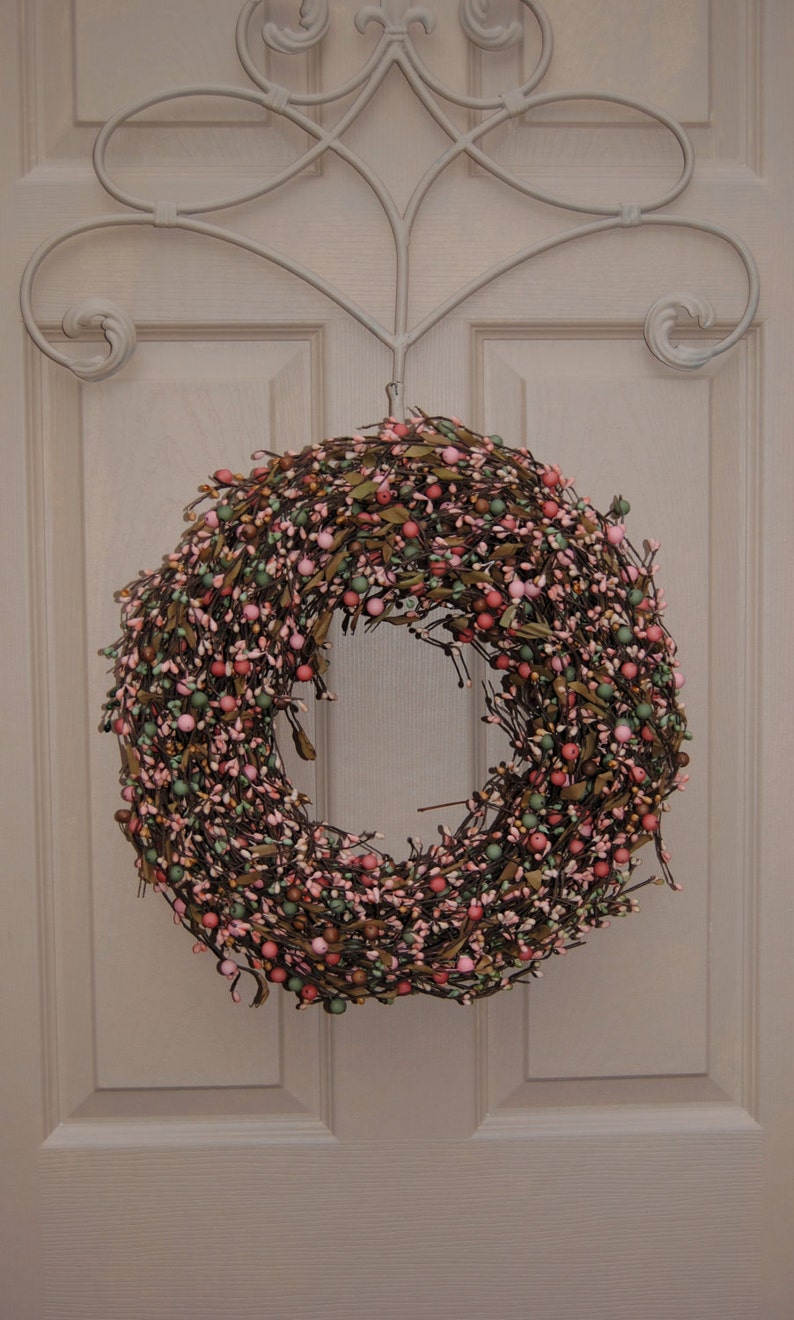 Pink Wreath Year Round Berry Wreath Year Round Wreath -Door Wreath