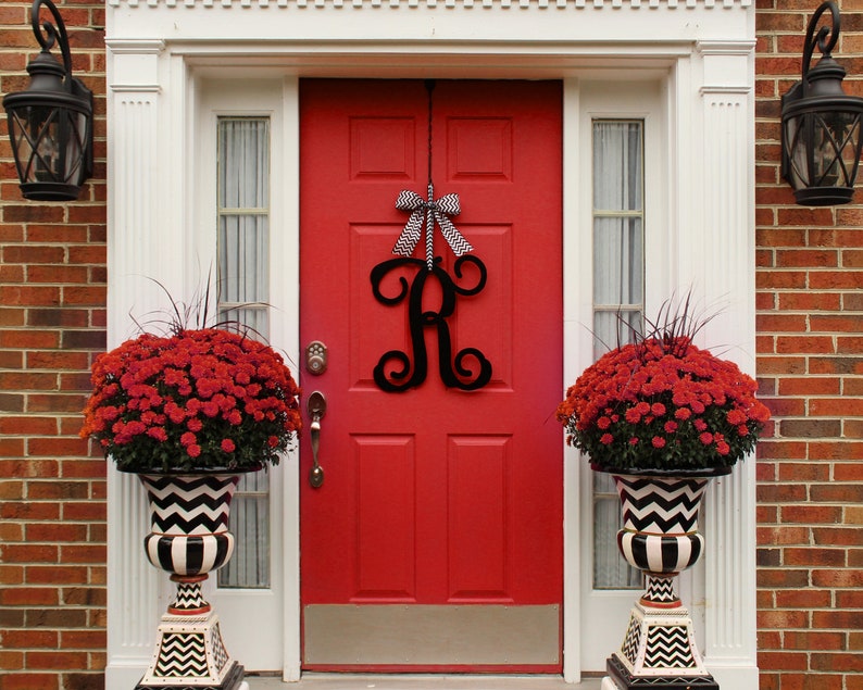 Monogram Letter - Initial Letter - Monogram Door Hanger - Front Door Wreath 