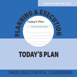 Planificador diario para niños con TDAH/Función ejecutiva (imprimible) (Descarga en PDF)