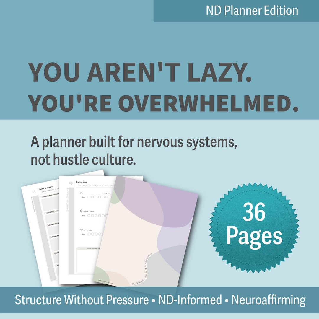 Neurodivergent Planner Printable | ADHD & Autism Friendly Executive ...