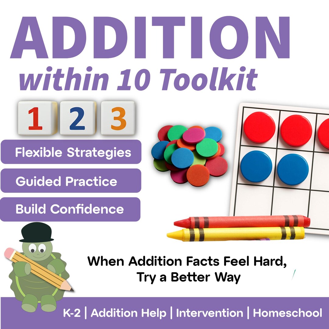 Addition Within 10 Math Intervention | Visual Strategies, Number Line ...