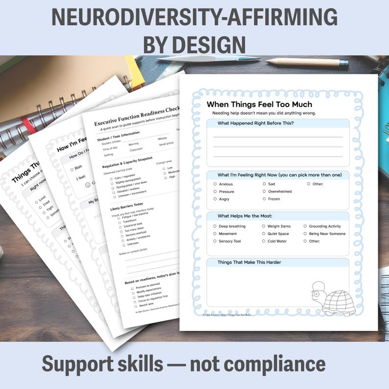 Pianificatore di supporto comportamentale per ADHD e supporto per le funzioni esecutive / Compiti stampabili - Organizzazione PDF immagine 3