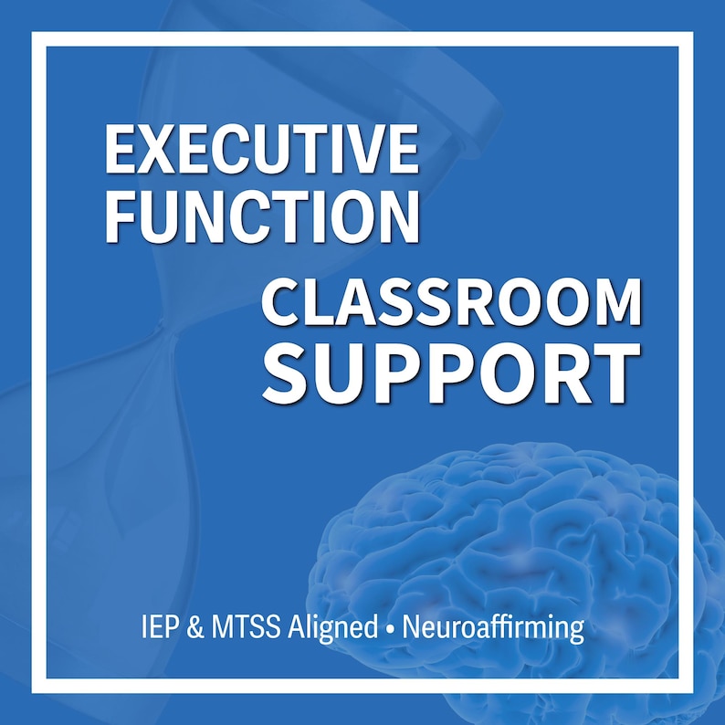 Pacchetto di supporto per le funzioni esecutive in classe / Supporto per le funzioni esecutive a bassa richiesta per studenti neurodivergenti / Compatibile con IEP e MTSS immagine 1