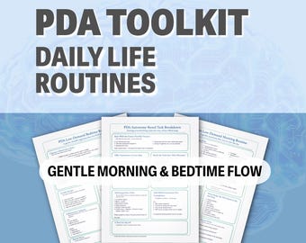 PDA Alltags-Toolkit | Emotionale Regulierung, Routinen, Übergänge, Unterstützungen mit geringer Nachfrage, Neuroaffirming Autismus Printable