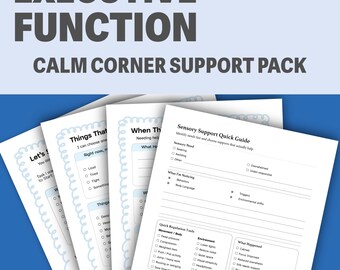 Calm Corner Emotionale Regulation Printable für ADHS - Autismus | PDF Paket Sensorische & Emotionale Regulierung