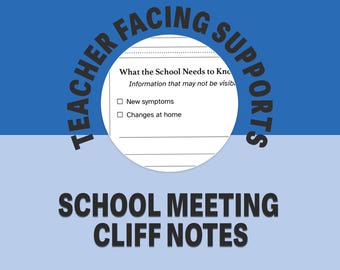IEP Meeting Notes Template | School Meeting Documentation (PDF Printable)