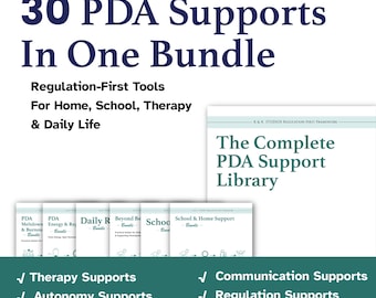 PDA Regulation Toolkit for Autism & ADHD | Meltdown Support, IEP Accommodations, Low-Demand Routines (63 Pages)