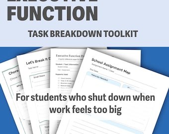 ADHS Hausaufgaben-Plan für Kinder | Exekutivfunktion Wochenplanung PDF zum ausdrucken