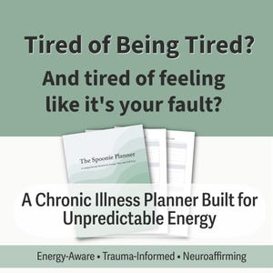 The Spoonie Planner | Energy & Symptom Support System | Chronic Illness Digital Planner | Spoon Theory, Pain, Fatigue, Flare Support