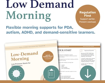 PDA-morgonrutinschema | Autismstöd med låg efterfrågan (digital nedladdning)