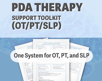 pda Therapy Adaptation Bundle | OT PT SLP Supports | Neurodiversity-Affirming Strategies for pda Kids | Low-Demand School & Clinic Tools