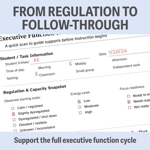 Pianificatore di supporto comportamentale per ADHD e supporto per le funzioni esecutive / Compiti stampabili - Organizzazione PDF immagine 2
