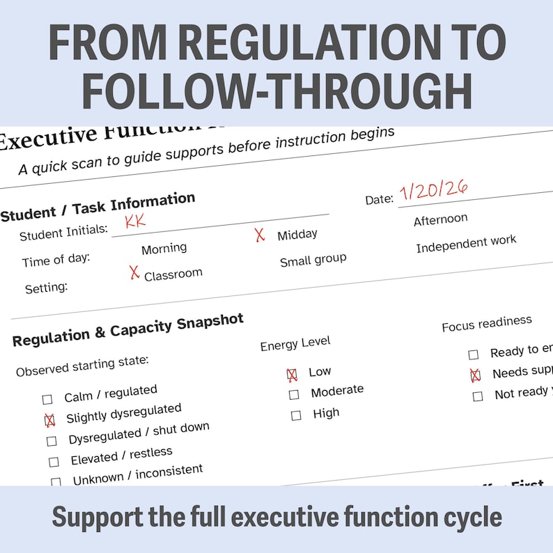 Pianificatore di supporto comportamentale per ADHD e supporto per le funzioni esecutive / Compiti stampabili - Organizzazione PDF immagine 2