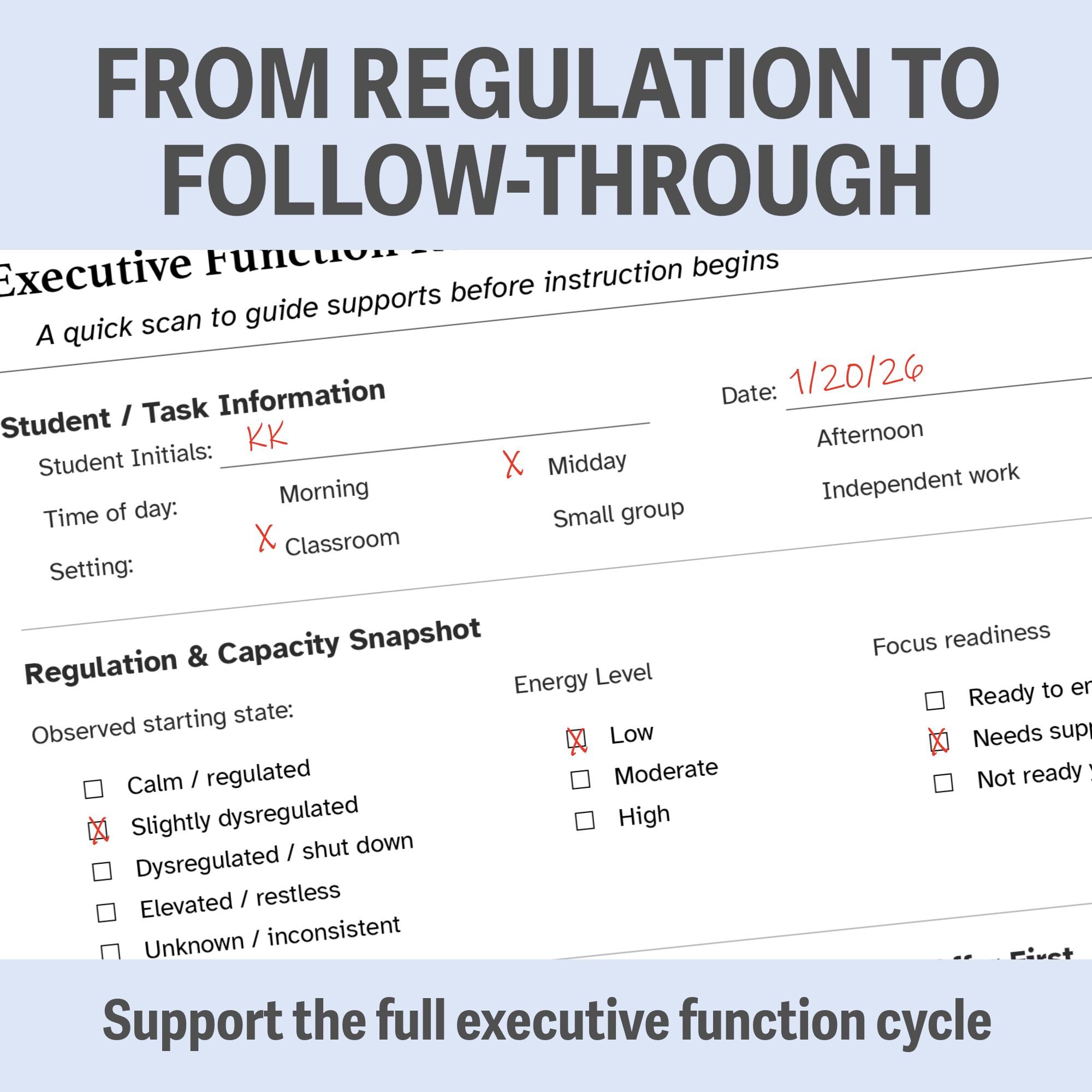 ADHD Behavior Support Planner & Executive Function Support | Printable ...