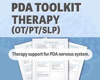 pda Therapie Anpassungs Bundle | OT PT SLP unterstützt | Bestätigende Techniken der Neurovielfalt für Kinder | Wenig nachgefragte Schul- & Klinik-Werkzeuge