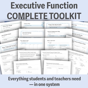 ADHD Verhaltens Support Planer & Exekutiv Funktion Unterstützung | PDF zum Ausdrucken