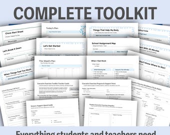 ADHD Verhaltens Support Planer & Exekutiv Funktion Unterstützung | PDF zum Ausdrucken