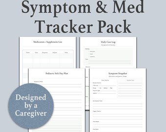 Registro de síntomas y medicación / Registro médico, Planificador de días de enfermedad (PDF)