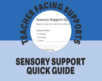 Classroom Sensory Support Quick Guide | ADHD & Autism Regulation (PDF Download)