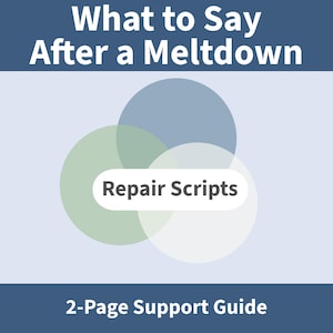 Guión de reparación para evitar la demanda / Guía de comunicación para padres con autismo (PDF)