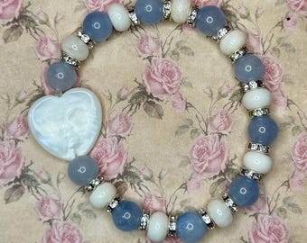 Heavenly Blue Heart Bracelet