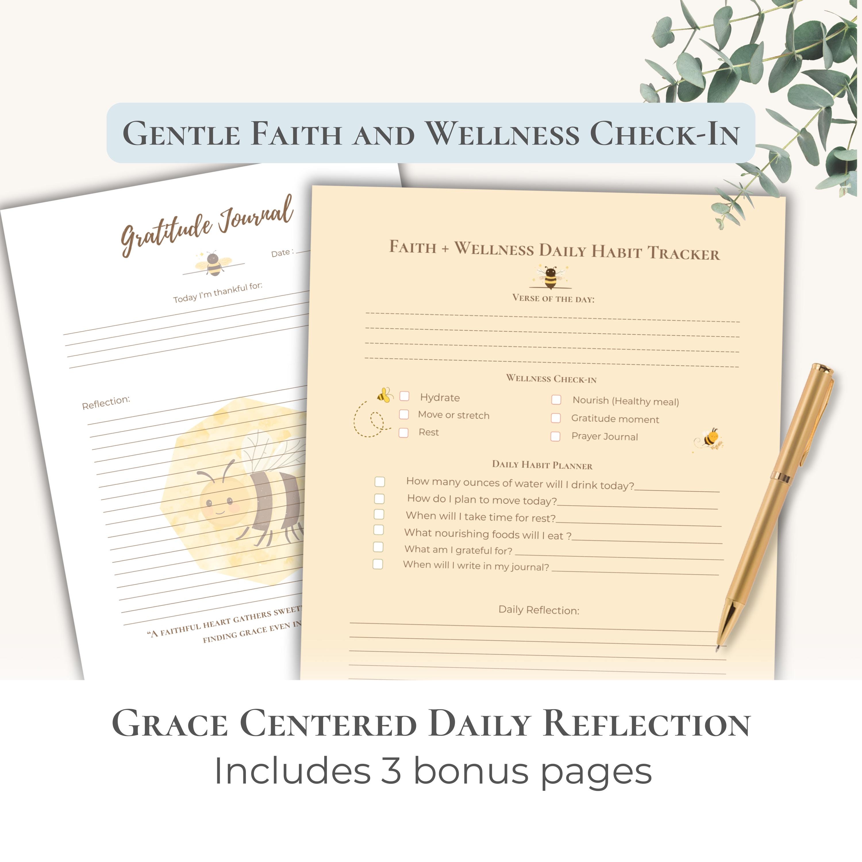Christian Wellness Planner Printable | Faith Habit Tracker PDF ...