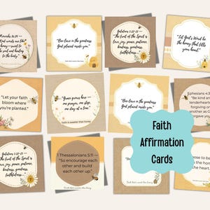 Honey Bees Scripture Card Printable | Honeybee Ephemera Christian Encouragement | Faith scrapbook PDF Download