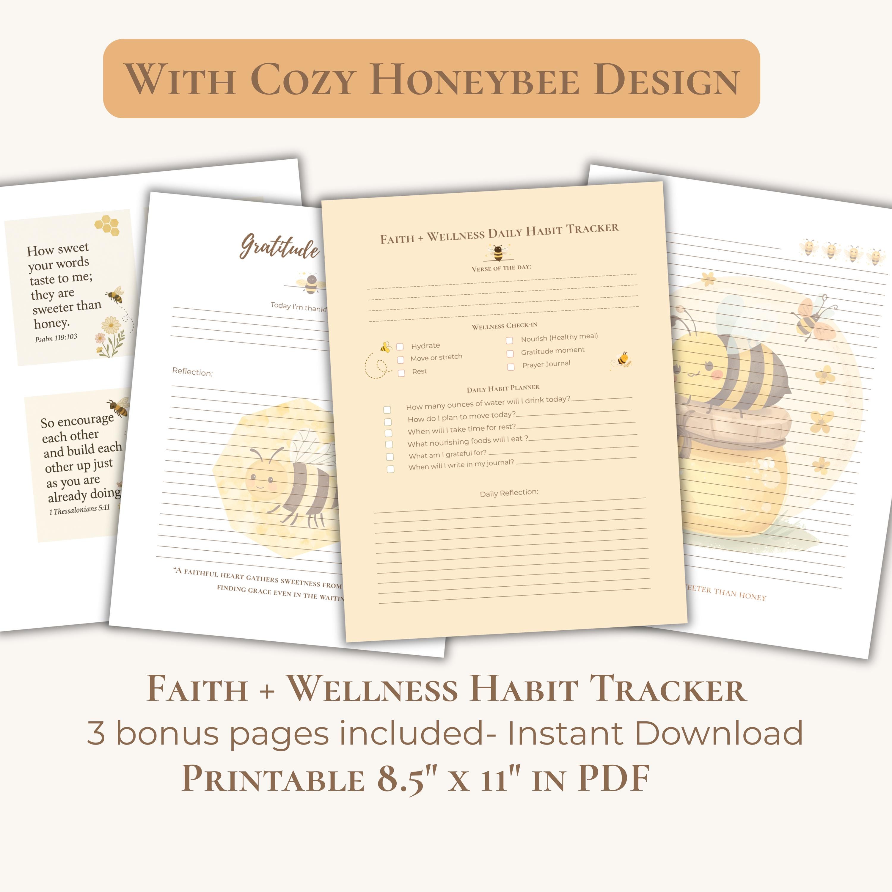Christian Wellness Planner Printable | Faith Habit Tracker PDF ...