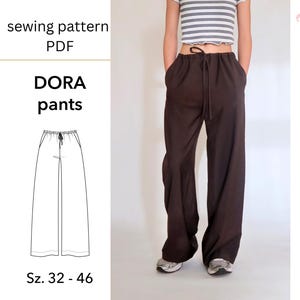 Sewing Pattern PDF | Dora Pants - Pull-on Pants