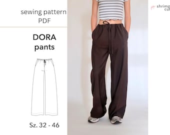 Sewing Pattern PDF | Dora Pants - Pull-on Pants