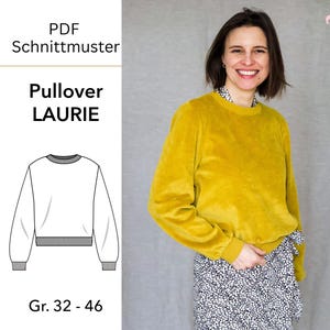PDF Schnittmuster | Pullover Laurie - Basic Sweatshirt