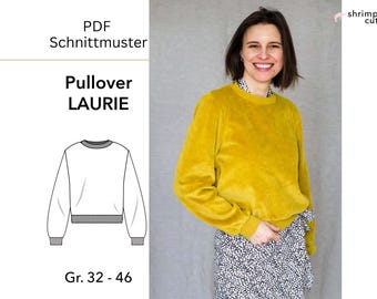 Sewing Pattern PDF | Laurie sweater - modern basic pullover