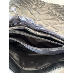 Rebecca Minkoff Edie Quilted Nylon Dark Gray Crossbody Bag Purse 21" Drop image 17