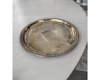 10" Silver Plated Serving Tray - Beautiful Ornate Detail