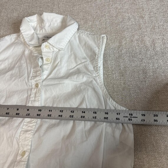 J Crew Woman's White Basic Button Front Sleeveles… - image 3